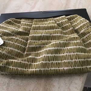 Old Navy Cloth large clutch with wooden handle